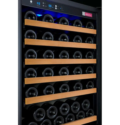Allavino FlexCount Series 112 Bottle Dual Zone Built-in Side-by-Side Wine Refrigerators with Black Doors