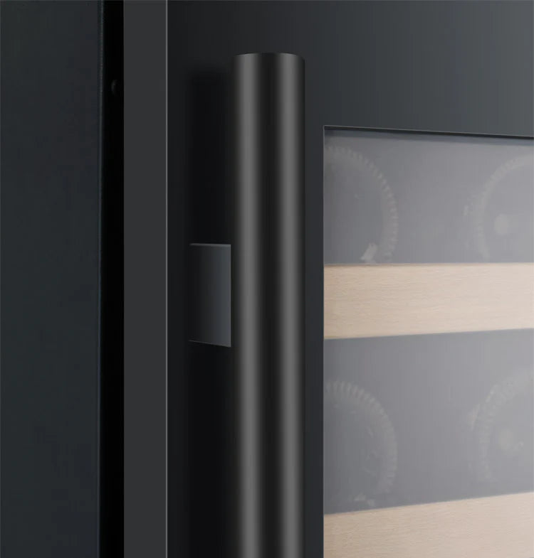 Allavino FlexCount Series 56 Bottle Single Zone Built-In Wine Refrigerator with Black Door - Right Hinge