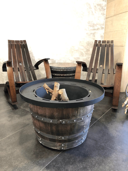 Whiskey & Wine Barrel Fire Pit — Hand-Built from Reclaimed Staves