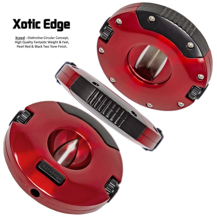 Prestige Import Group High Quality Round Combination V-Cut w/ 10mm & 8mm Punch Cutters (Red & Black)